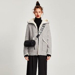 Zara Short Contrast Coat
